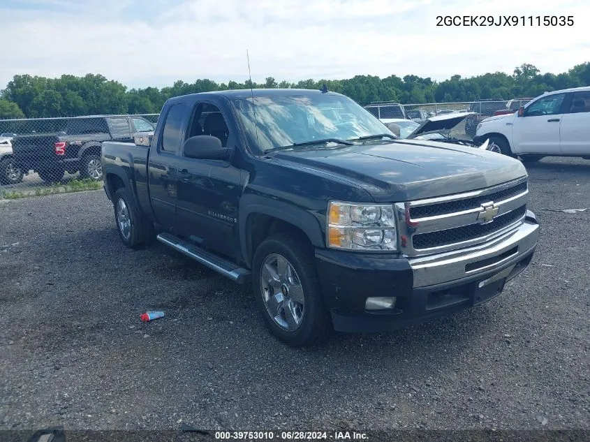 2GCEK29JX91115035 2009 Chevrolet Silverado 1500 Lt