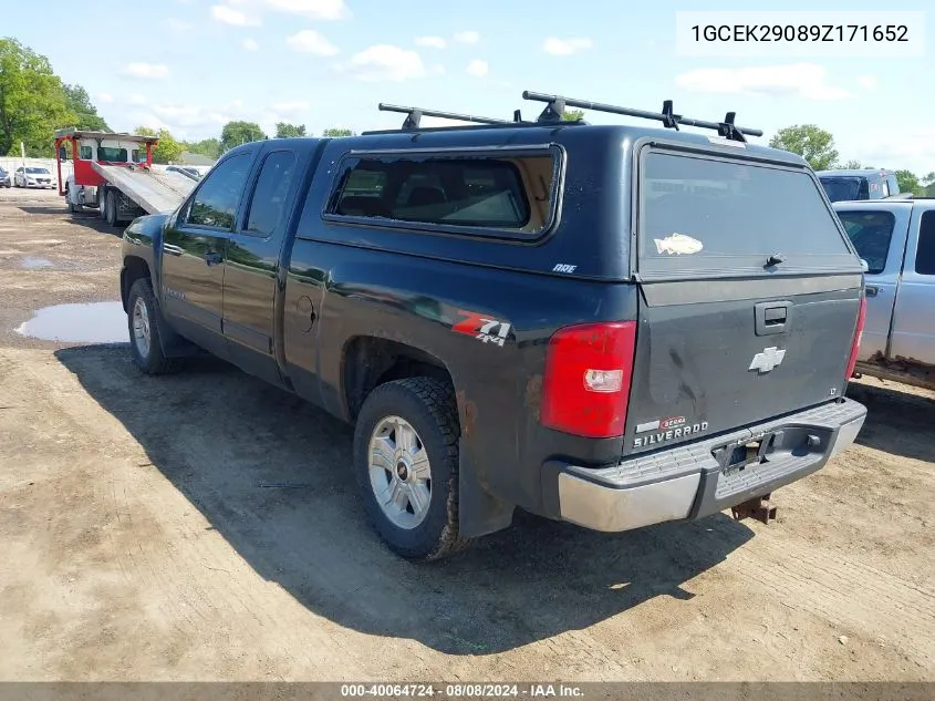 2009 Chevrolet Silverado 1500 Lt VIN: 1GCEK29089Z171652 Lot: 40064724