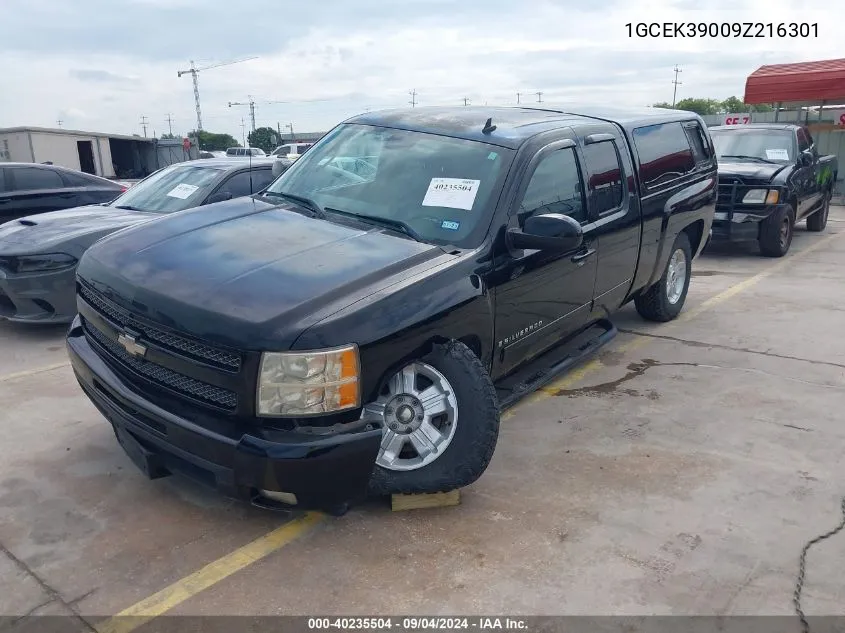 2009 Chevrolet Silverado 1500 Ltz VIN: 1GCEK39009Z216301 Lot: 40235504