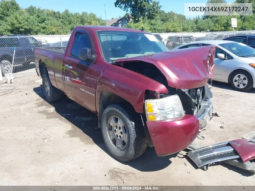 2009 Chevrolet Silverado 1500 Work Truck VIN: 1GCEK14X69Z172247 Lot: 40252211