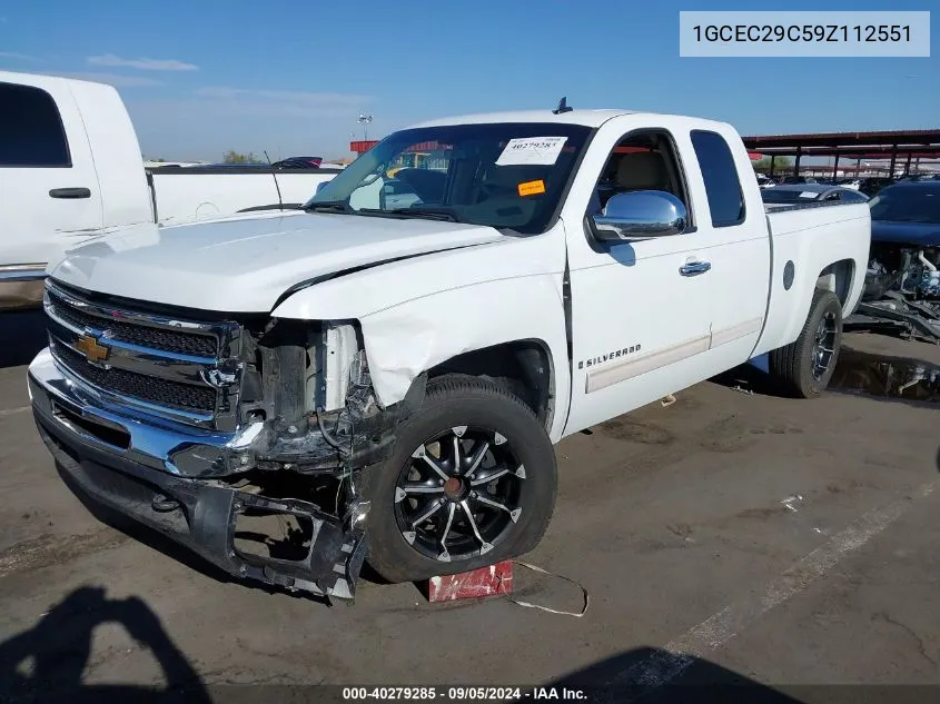 1GCEC29C59Z112551 2009 Chevrolet Silverado C1500 Lt