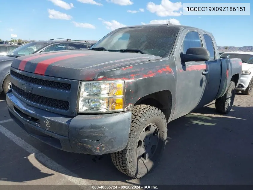 2009 Chevrolet Silverado 1500 Work Truck VIN: 1GCEC19X09Z186151 Lot: 40365724