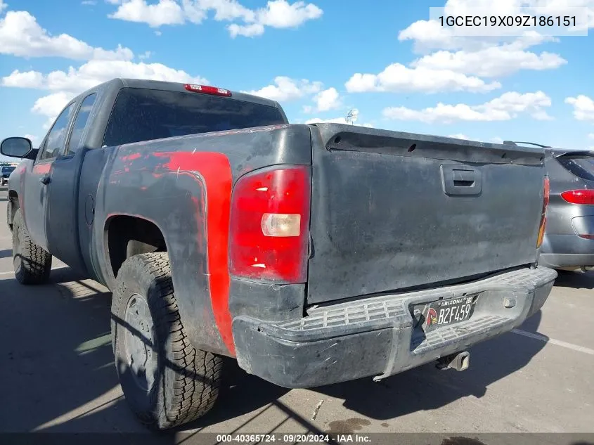 2009 Chevrolet Silverado 1500 Work Truck VIN: 1GCEC19X09Z186151 Lot: 40365724