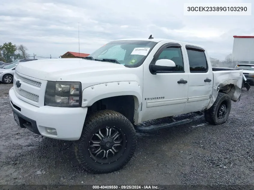 2009 Chevrolet Silverado 1500 Lt VIN: 3GCEK23389G103290 Lot: 40409550