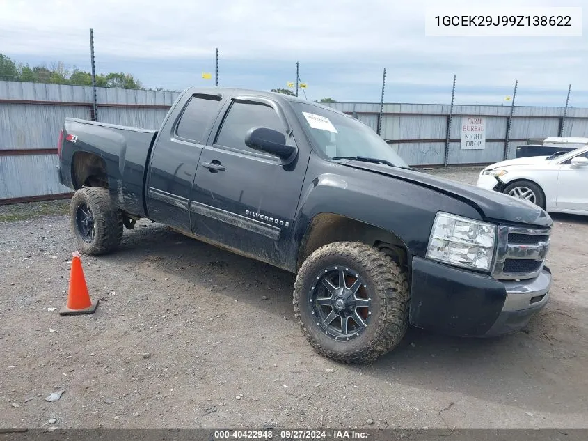 2009 Chevrolet Silverado 1500 Lt VIN: 1GCEK29J99Z138622 Lot: 40422948