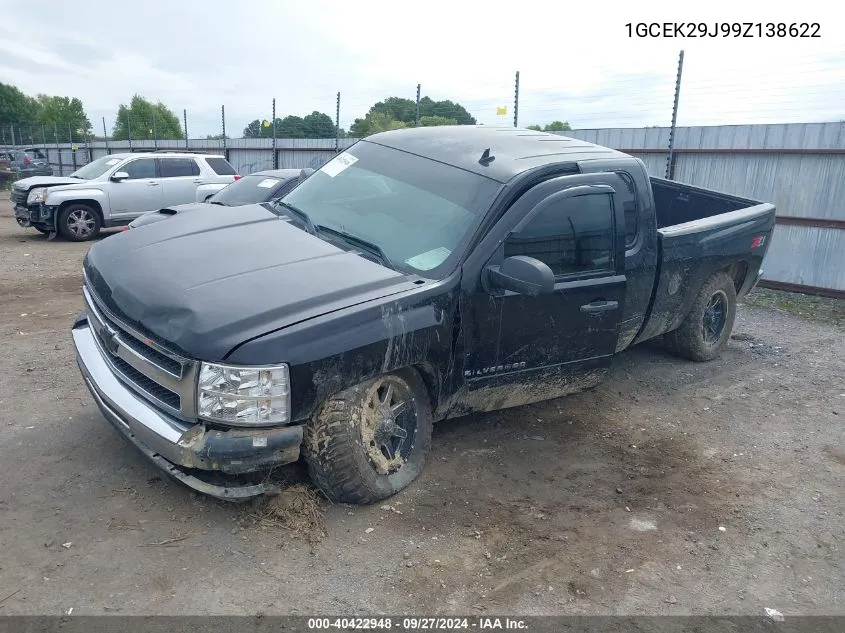 1GCEK29J99Z138622 2009 Chevrolet Silverado 1500 Lt