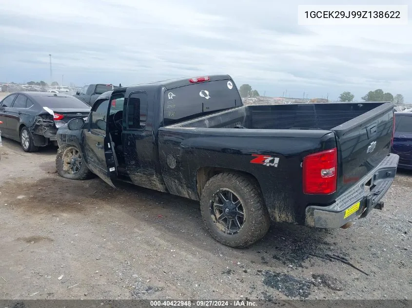 2009 Chevrolet Silverado 1500 Lt VIN: 1GCEK29J99Z138622 Lot: 40422948