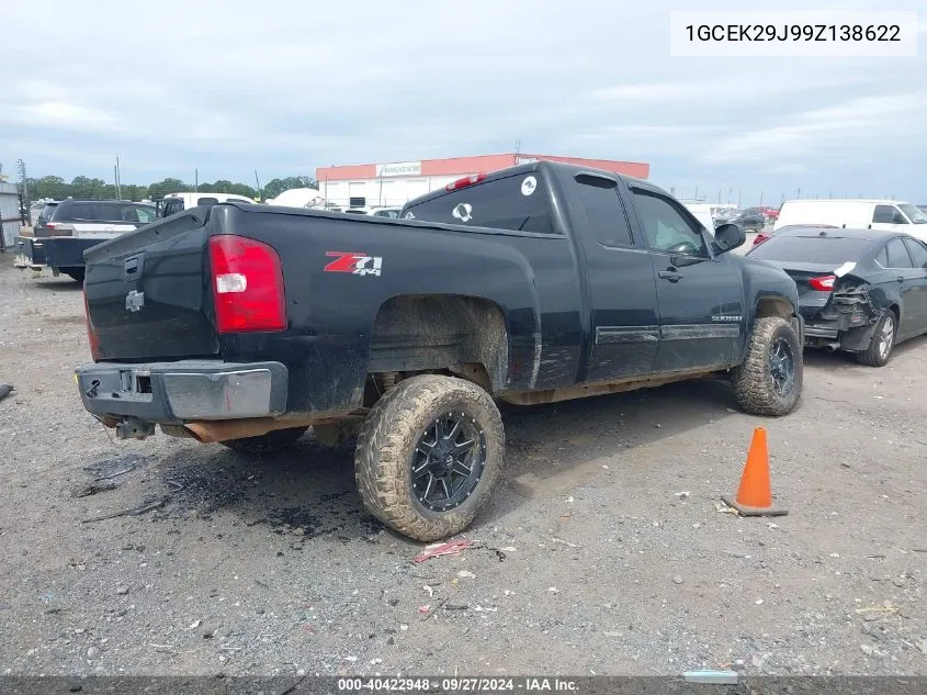 2009 Chevrolet Silverado 1500 Lt VIN: 1GCEK29J99Z138622 Lot: 40422948