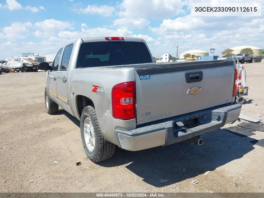 3GCEK23309G112615 2009 Chevrolet Silverado 1500 Lt