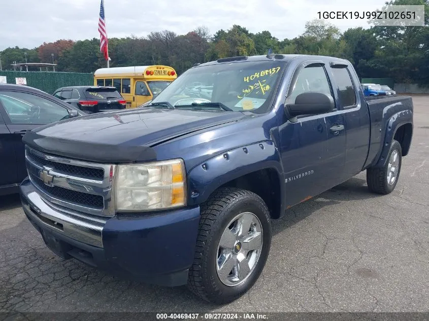 2009 Chevrolet Silverado 1500 Work Truck VIN: 1GCEK19J99Z102651 Lot: 40469437