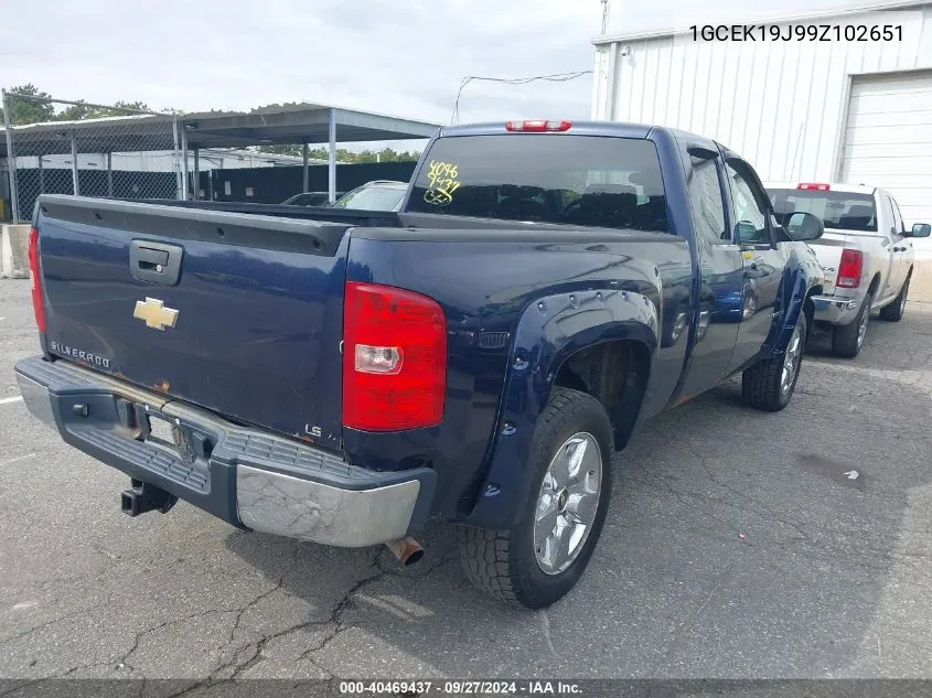 2009 Chevrolet Silverado 1500 Work Truck VIN: 1GCEK19J99Z102651 Lot: 40469437