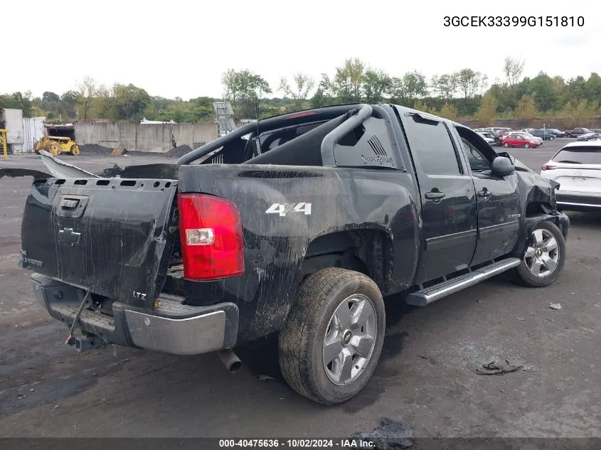 2009 Chevrolet Silverado 1500 Ltz VIN: 3GCEK33399G151810 Lot: 40475636