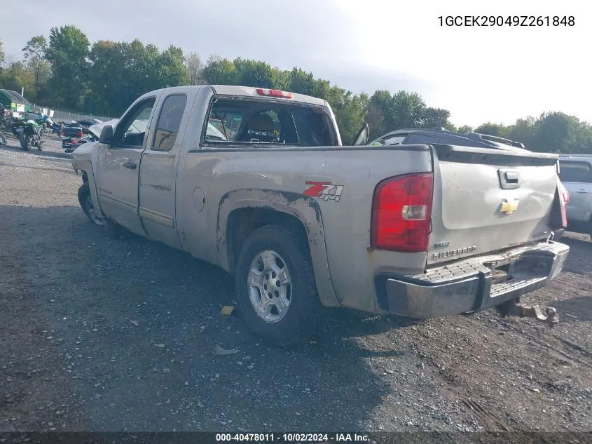 1GCEK29049Z261848 2009 Chevrolet Silverado 1500 Lt