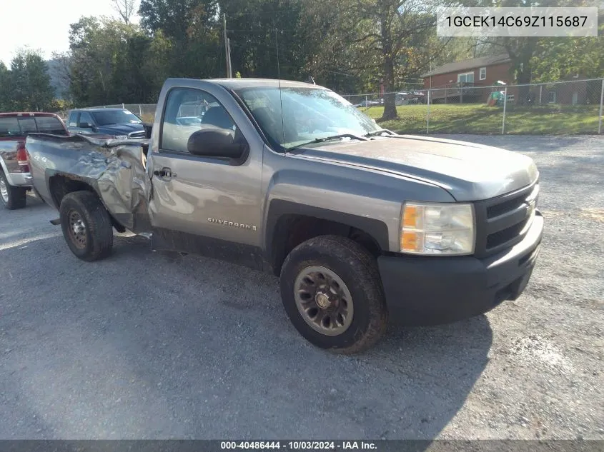 2009 Chevrolet Silverado 1500 Work Truck VIN: 1GCEK14C69Z115687 Lot: 40486444