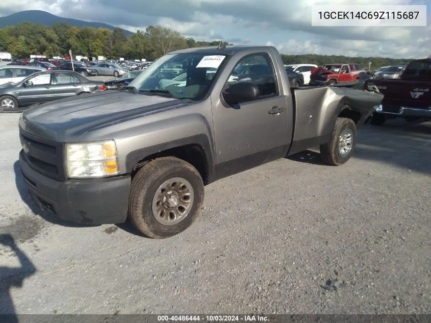 2009 Chevrolet Silverado 1500 Work Truck VIN: 1GCEK14C69Z115687 Lot: 40486444