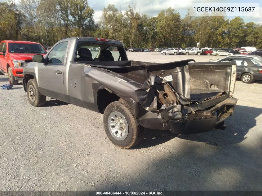 2009 Chevrolet Silverado 1500 Work Truck VIN: 1GCEK14C69Z115687 Lot: 40486444