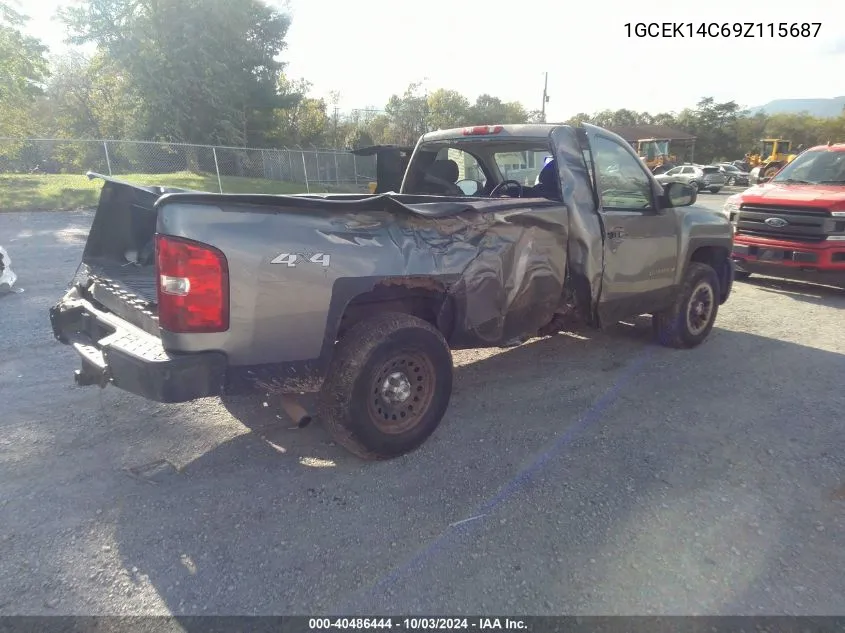 2009 Chevrolet Silverado 1500 Work Truck VIN: 1GCEK14C69Z115687 Lot: 40486444