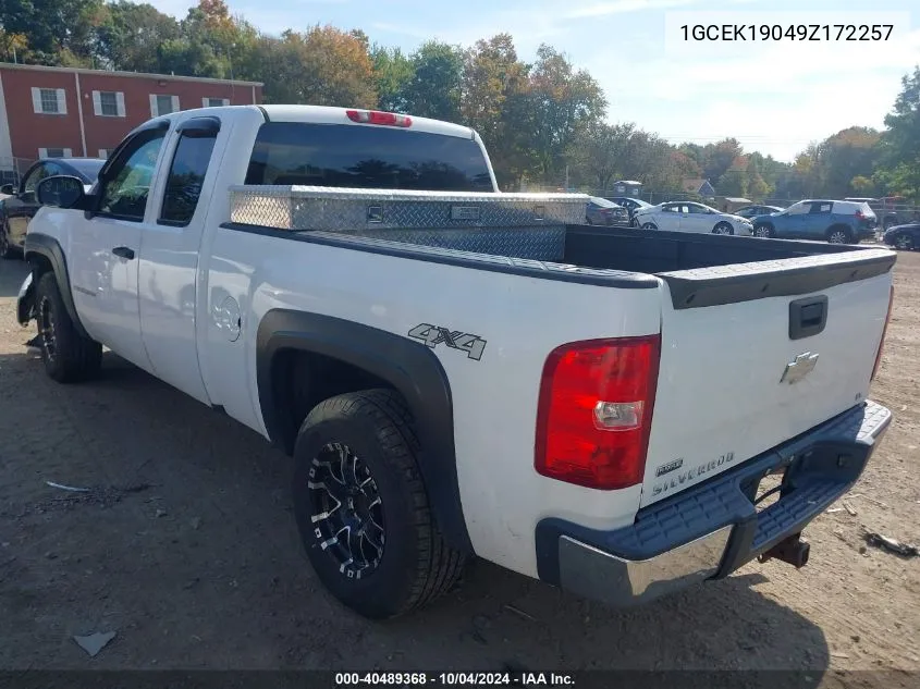 2009 Chevrolet Silverado 1500 Work Truck VIN: 1GCEK19049Z172257 Lot: 40489368