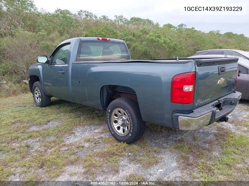 2009 Chevrolet Silverado 1500 C1500 VIN: 1GCEC14X39Z193229 Lot: 40527163