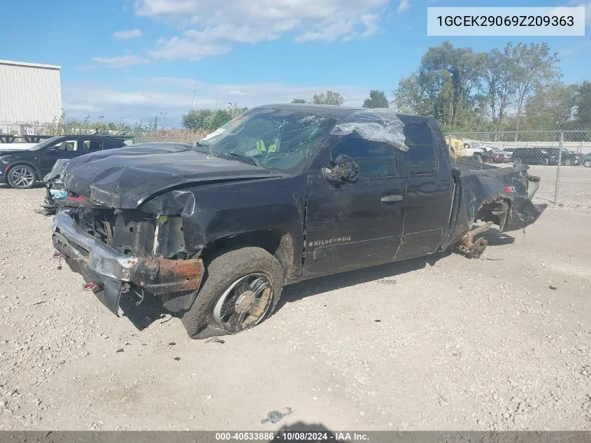 1GCEK29069Z209363 2009 Chevrolet Silverado 1500 Lt