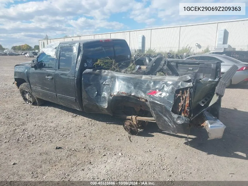 2009 Chevrolet Silverado 1500 Lt VIN: 1GCEK29069Z209363 Lot: 40533886