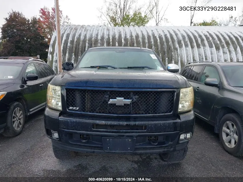 2009 Chevrolet Silverado K1500 Ltz VIN: 3GCEK33Y29G228481 Lot: 40620099