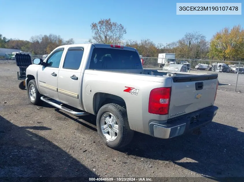 2009 Chevrolet Silverado 1500 Lt VIN: 3GCEK23M19G107478 Lot: 40648509