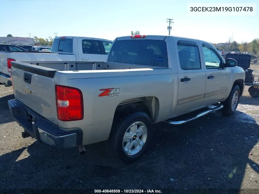 2009 Chevrolet Silverado 1500 Lt VIN: 3GCEK23M19G107478 Lot: 40648509