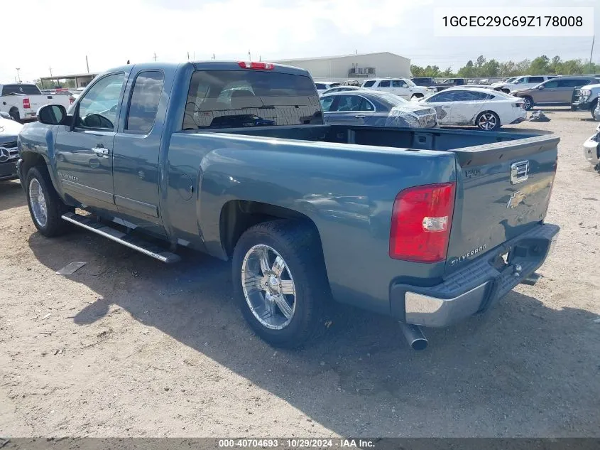 2009 Chevrolet Silverado 1500 Lt VIN: 1GCEC29C69Z178008 Lot: 40704693