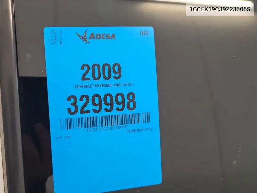 2009 Chevrolet Silverado 1500 Work Truck VIN: 1GCEK19C39Z236055 Lot: 40719539