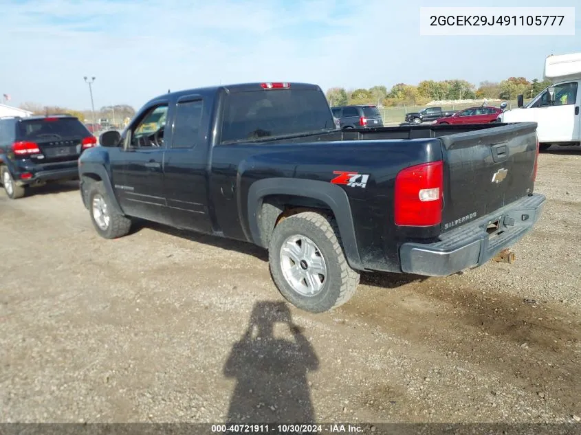 2009 Chevrolet Silverado 1500 Lt VIN: 2GCEK29J491105777 Lot: 40721911