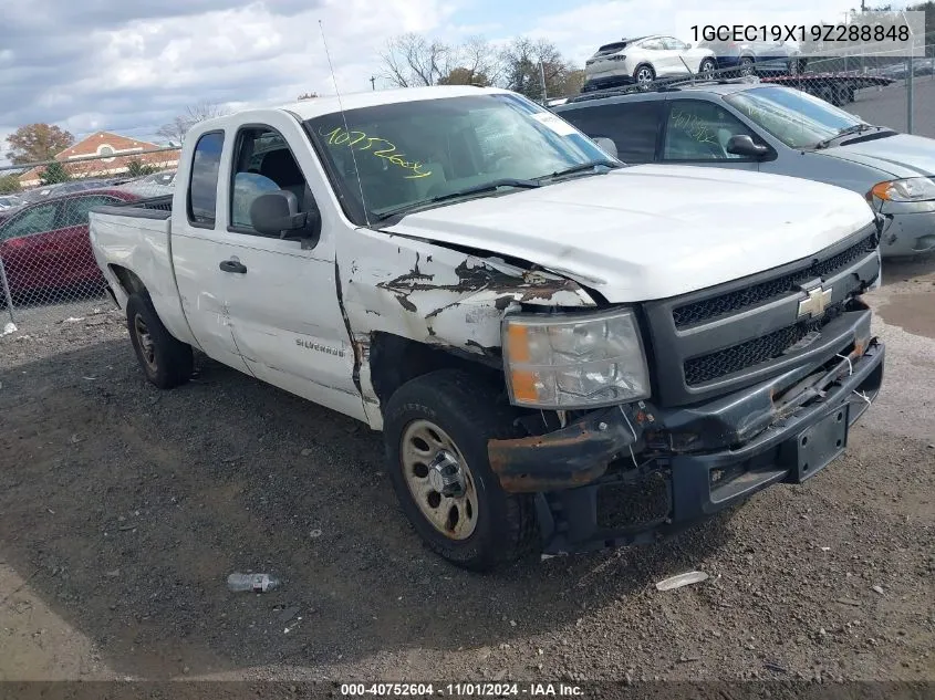 2009 Chevrolet Silverado 1500 Work Truck VIN: 1GCEC19X19Z288848 Lot: 40752604