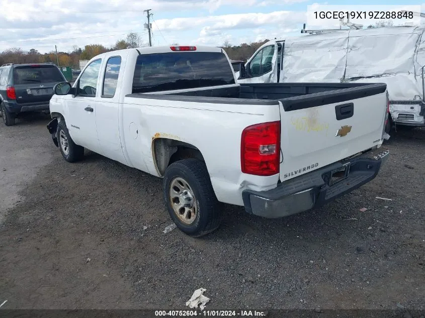 2009 Chevrolet Silverado 1500 Work Truck VIN: 1GCEC19X19Z288848 Lot: 40752604