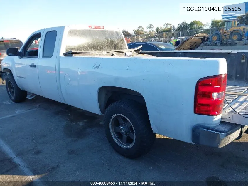 2009 Chevrolet Silverado 1500 Work Truck VIN: 1GCEC19049E135505 Lot: 40809453