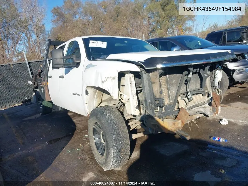 2009 Chevrolet Silverado 2500Hd Work Truck VIN: 1GCHK43649F154984 Lot: 40824097