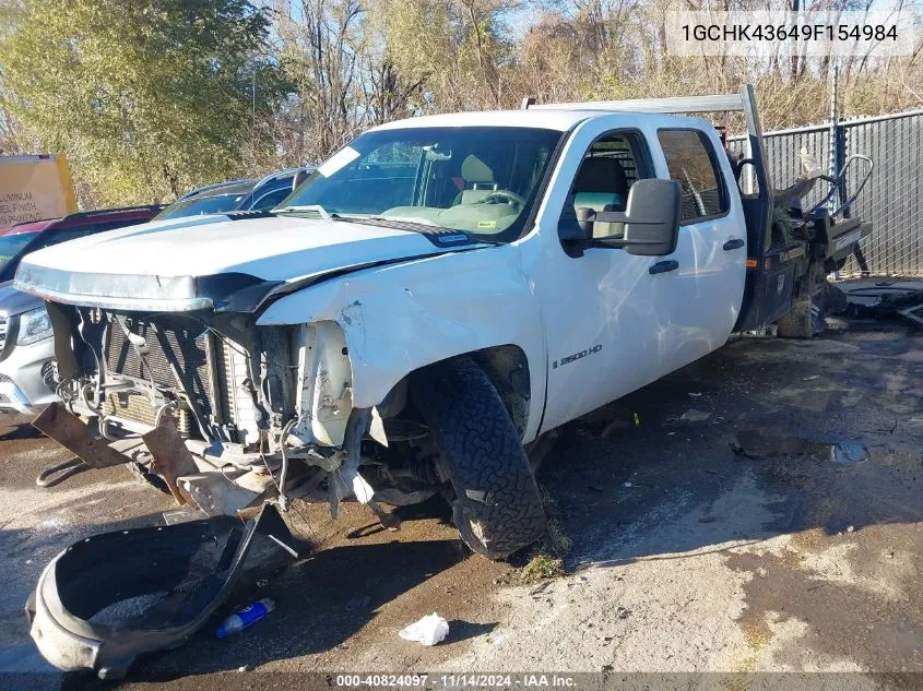 2009 Chevrolet Silverado 2500Hd Work Truck VIN: 1GCHK43649F154984 Lot: 40824097