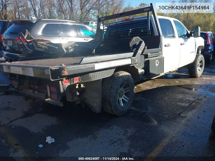 2009 Chevrolet Silverado 2500Hd Work Truck VIN: 1GCHK43649F154984 Lot: 40824097