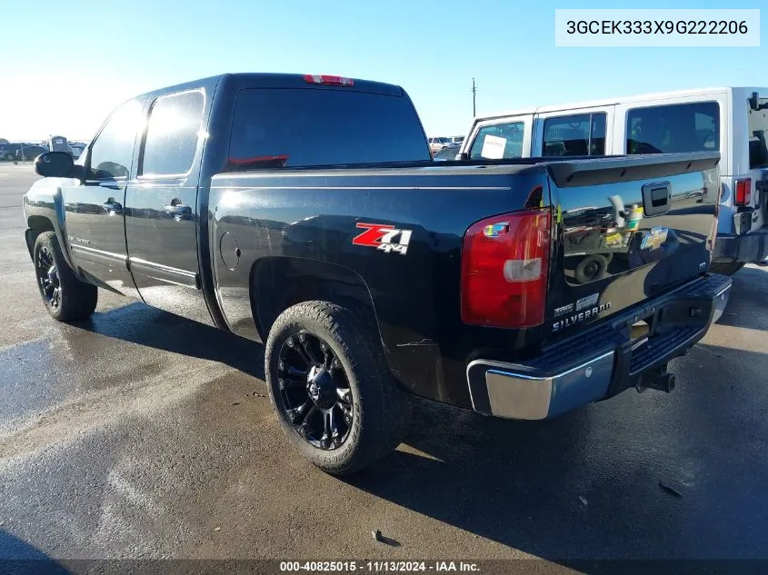 2009 Chevrolet Silverado 1500 Ltz VIN: 3GCEK333X9G222206 Lot: 40825015