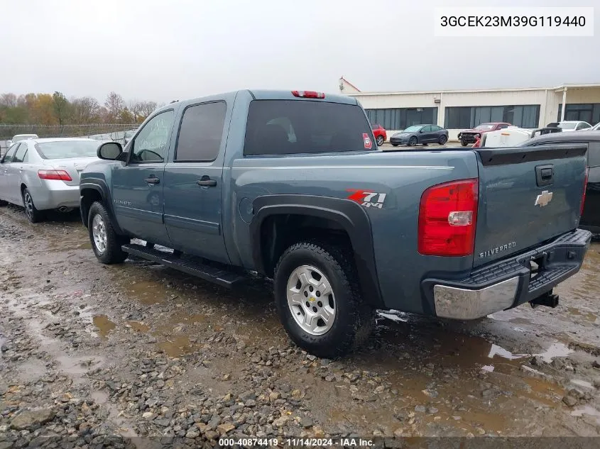 2009 Chevrolet Silverado 1500 Lt VIN: 3GCEK23M39G119440 Lot: 40874419