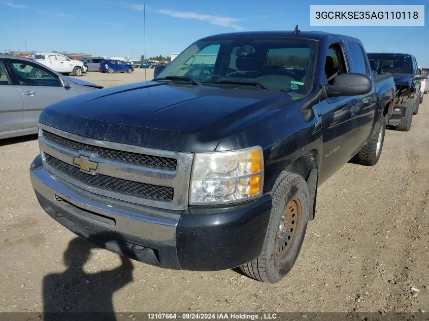 2010 Chevrolet Silverado 1500 VIN: 3GCRKSE35AG110118 Lot: 12107664