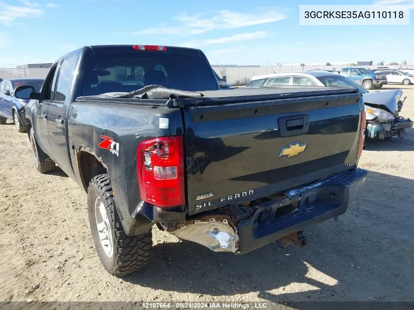 2010 Chevrolet Silverado 1500 VIN: 3GCRKSE35AG110118 Lot: 12107664