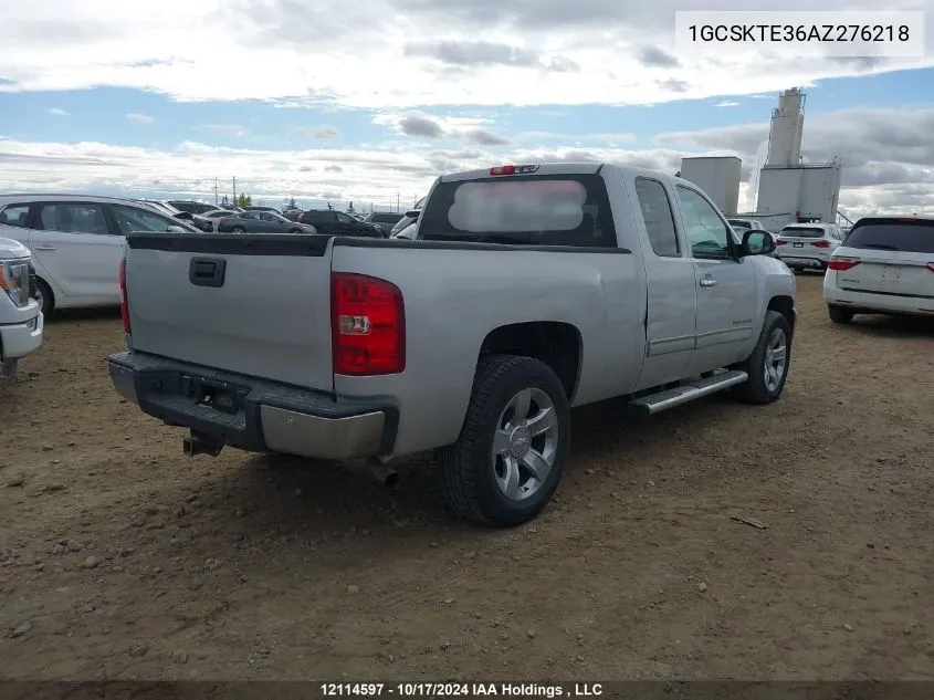 2010 Chevrolet Silverado 1500 VIN: 1GCSKTE36AZ276218 Lot: 12114597