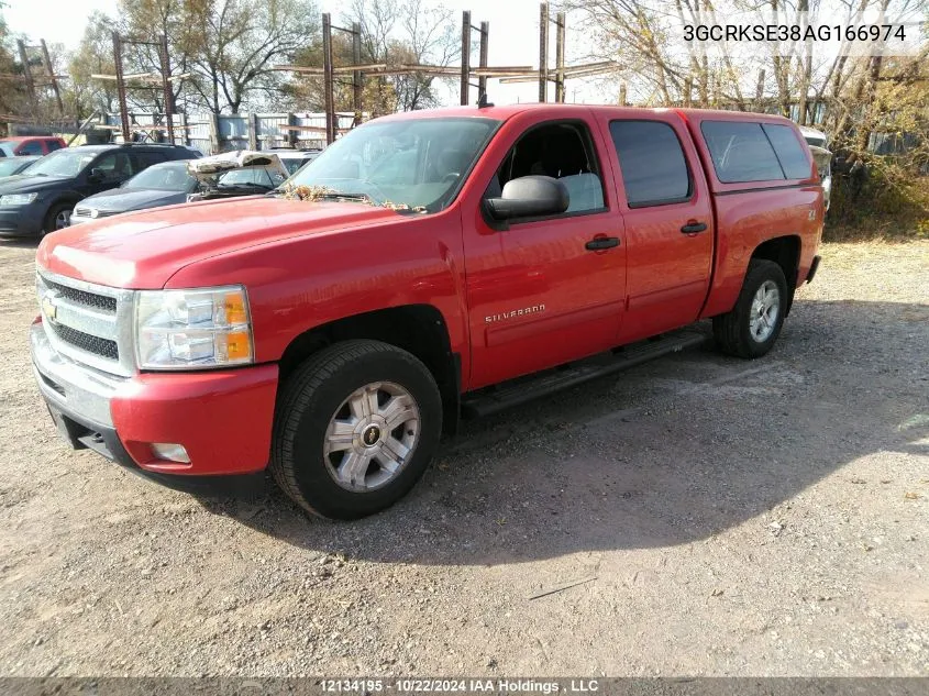 2010 Chevrolet Silverado K1500 Lt VIN: 3GCRKSE38AG166974 Lot: 12134195