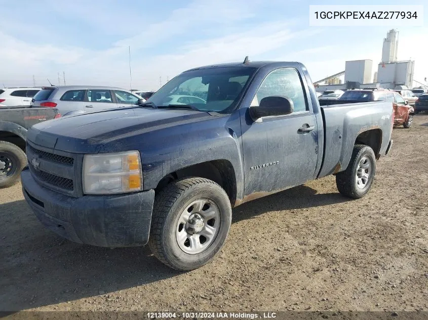 2010 Chevrolet Silverado 1500 VIN: 1GCPKPEX4AZ277934 Lot: 12139004