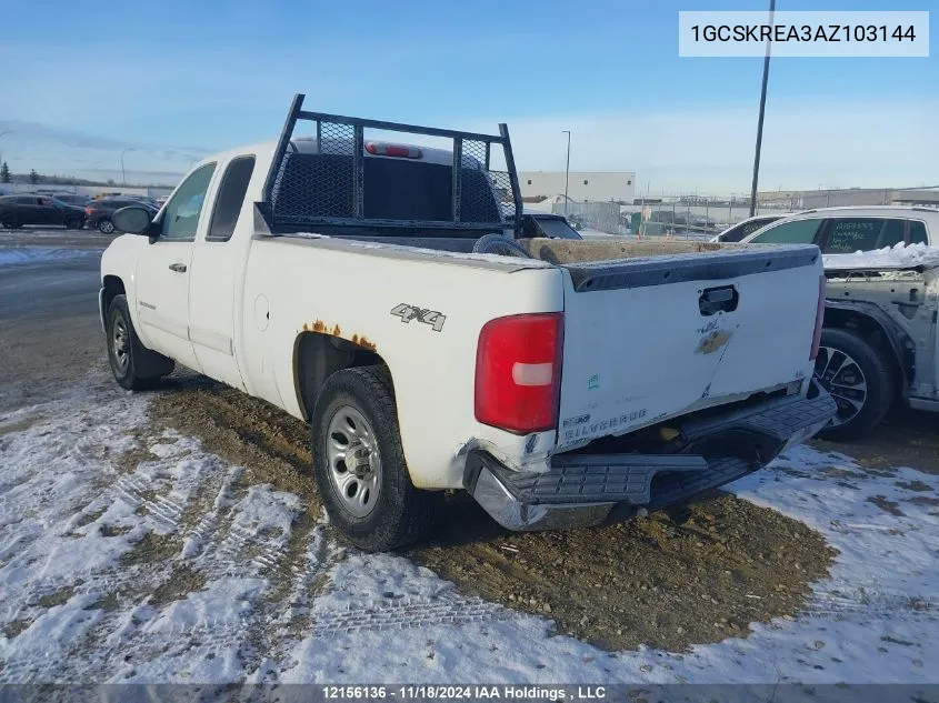 2010 Chevrolet Silverado 1500 VIN: 1GCSKREA3AZ103144 Lot: 12156136