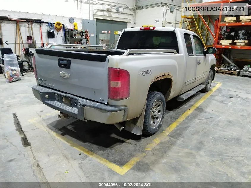 1GCSKREA3AZ138721 2010 Chevrolet Silverado K1500 Ls