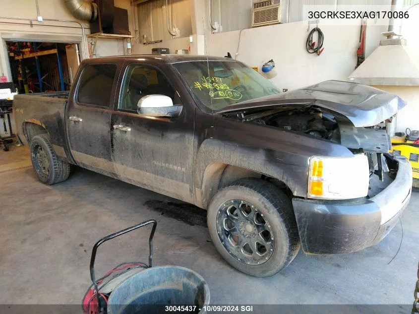 2010 Chevrolet Silverado K1500 Lt VIN: 3GCRKSE3XAG170086 Lot: 30045437