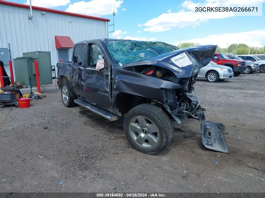 2010 Chevrolet Silverado 1500 Lt VIN: 3GCRKSE38AG266671 Lot: 39194692