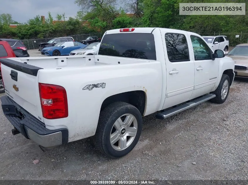 2010 Chevrolet Silverado 1500 Ltz VIN: 3GCRKTE21AG196394 Lot: 39339399