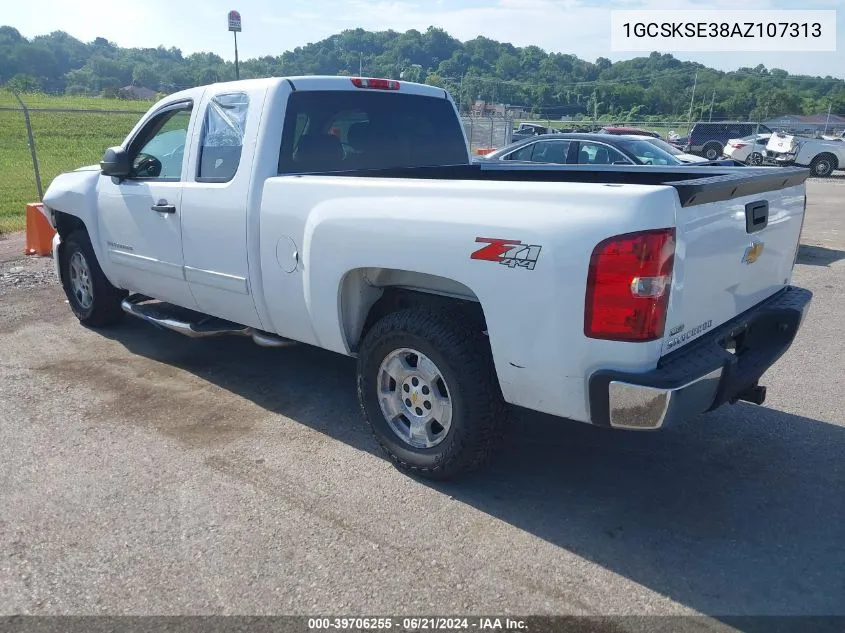 2010 Chevrolet Silverado K1500 Lt VIN: 1GCSKSE38AZ107313 Lot: 39706255